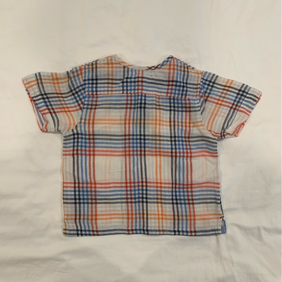 Blue Rooster Baby Boy Button Short Sleeve Checkered Shirt - 12-18 Months - Picture 2 of 4